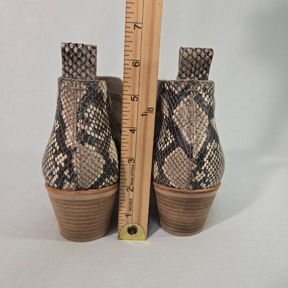 DOLCE VITA Sonni Boho Tan Suede/Snakeskin Ankle Booties Size 8.5 Exc. Condition! - Picture 16 of 16